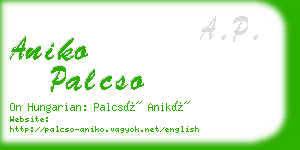 aniko palcso business card